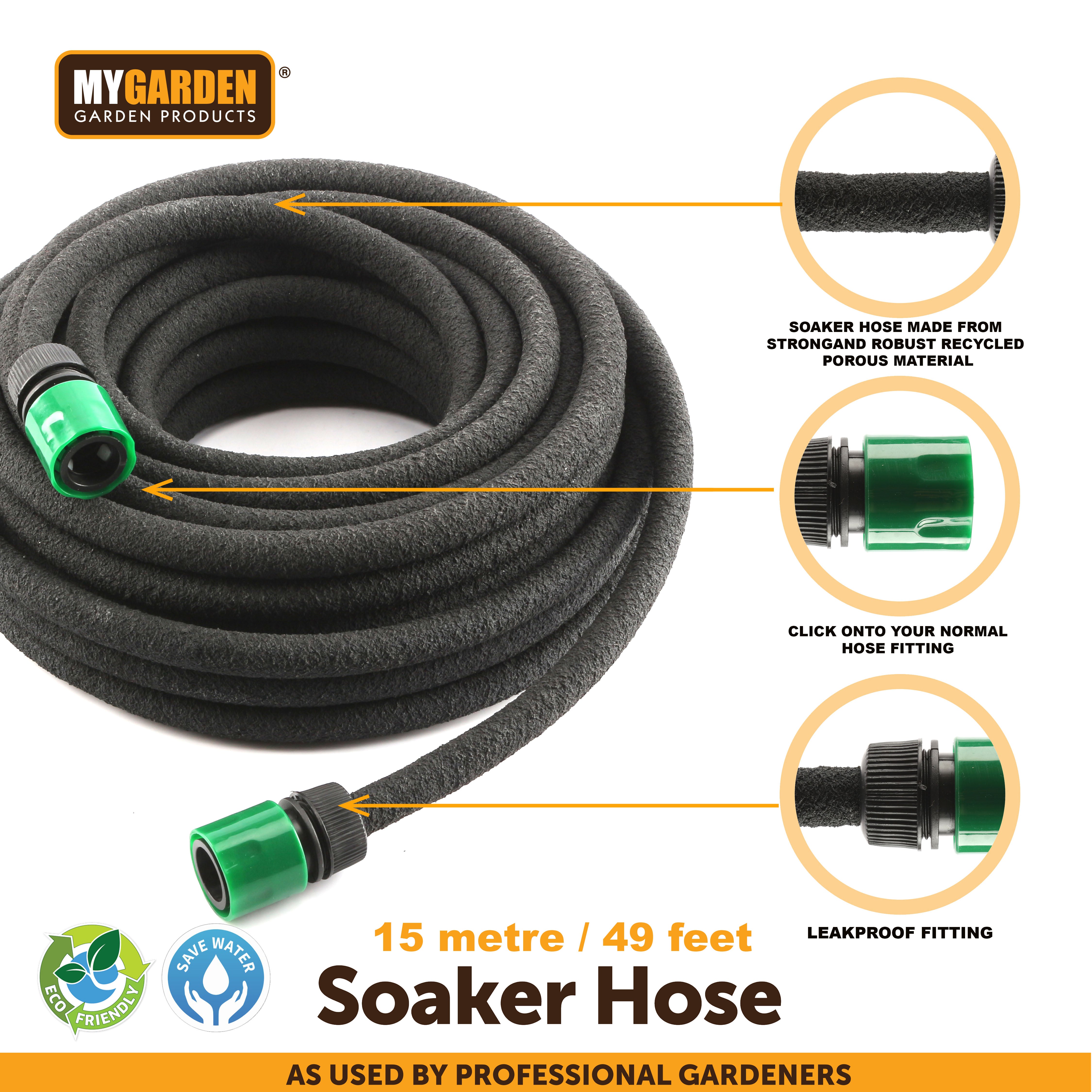 15m Soaker Hose With Connectors