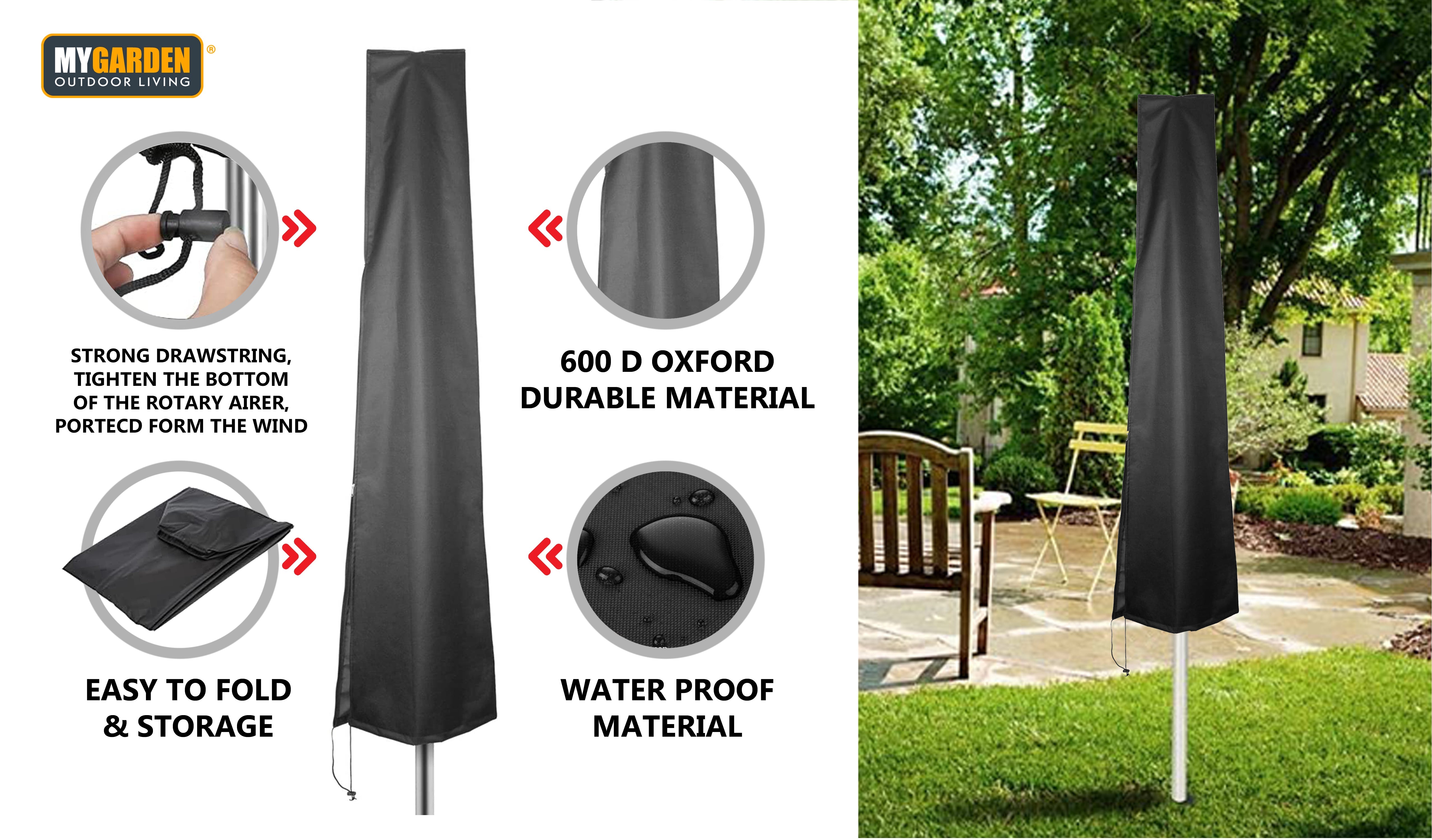 Weatherproof Woven Parasol Cover For Outdoors