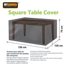 Garden Large Table Cover 126cm x 126cm x 74cm