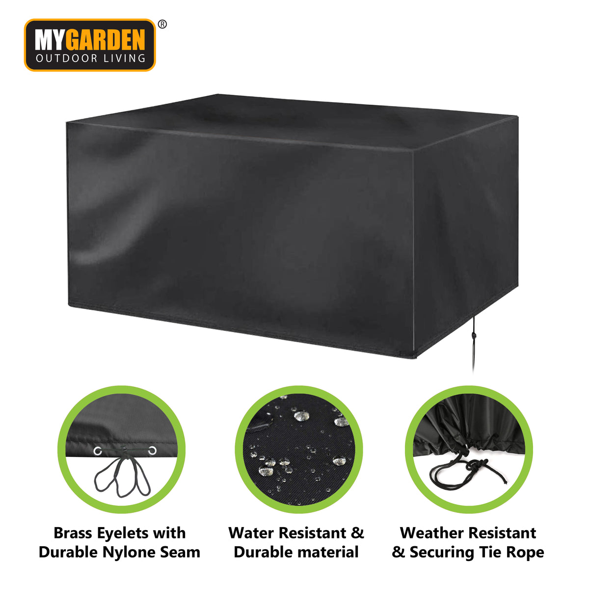 Weatherproof Garden Table Cover 213x132x74cm
