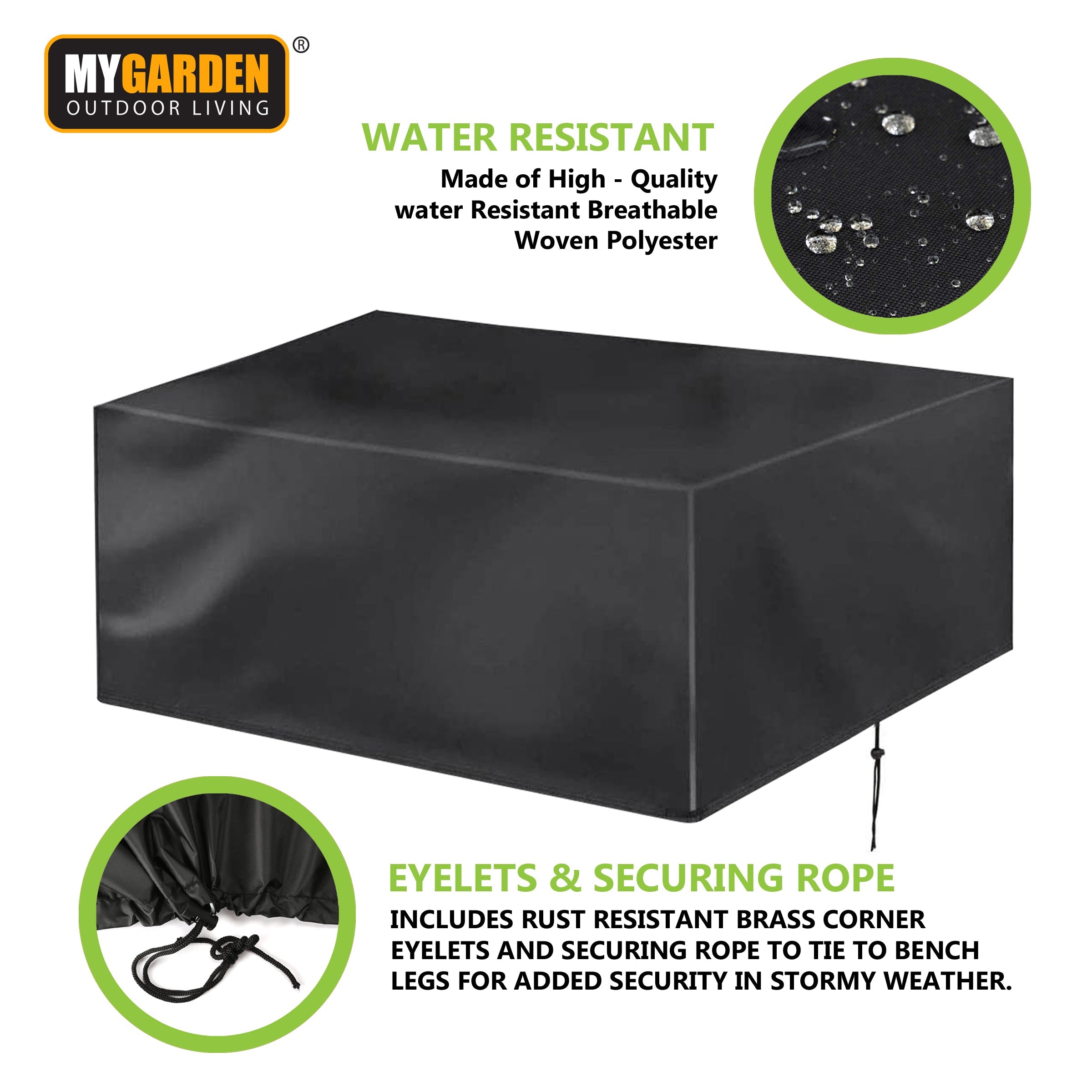 Durable Garden Bench Cover 90x162x66cm