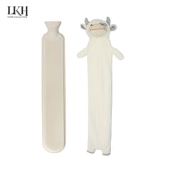 2 Litre Long Hot Water Bottle with Sherpa Cover