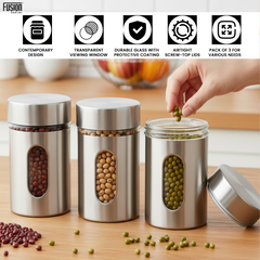 3PK Glass Storage Container