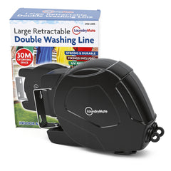 30m Washing Line Cloth Reel Black