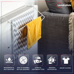 3PK 2-Bar Radiator Cloth Airer