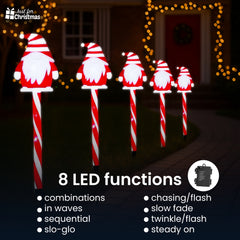 Christmas-5pc LED Santa Stake Light (6)