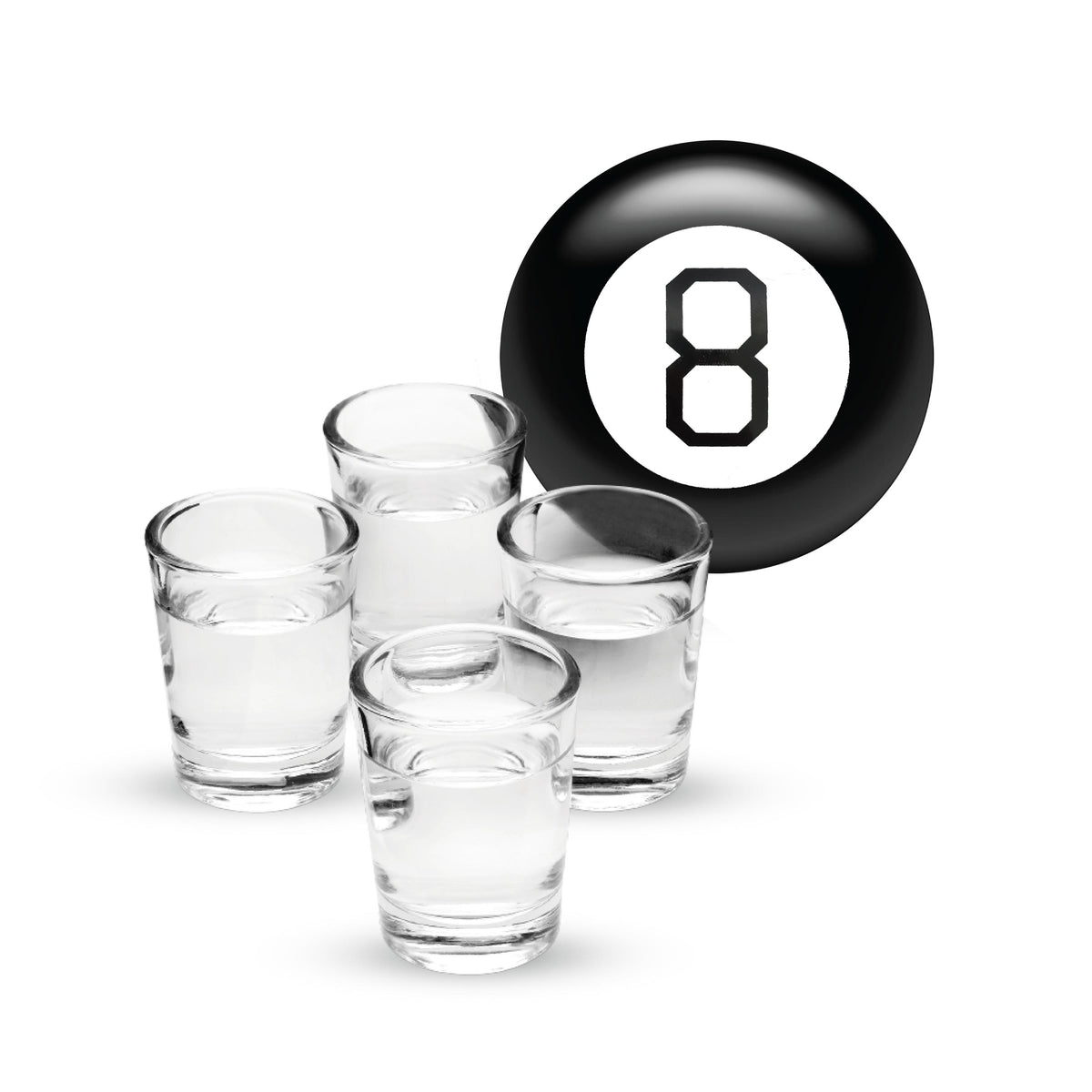 Magic Ball + 4pcs glass cup