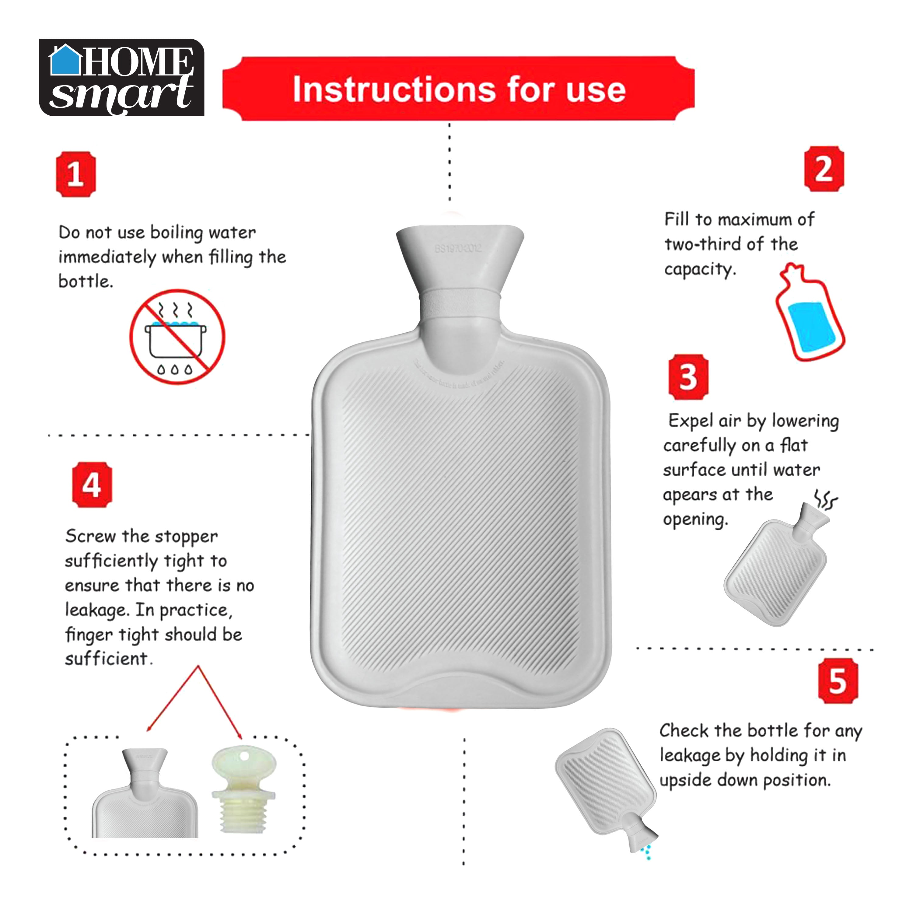 Red Hot Water Bottle for Pain Relief