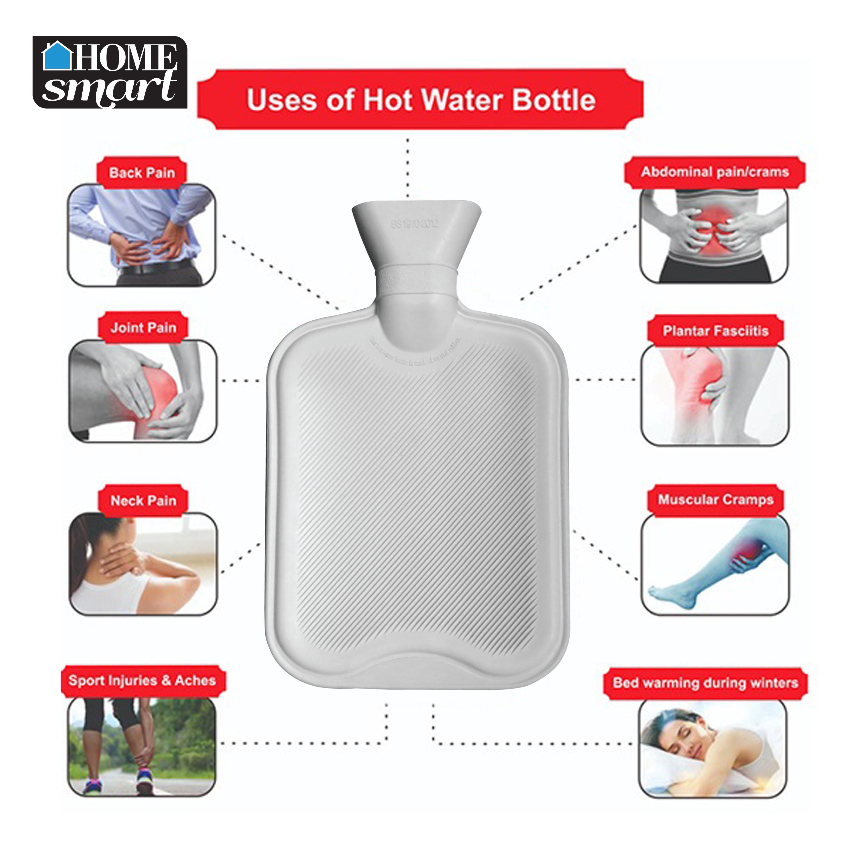 Red Hot Water Bottle for Pain Relief