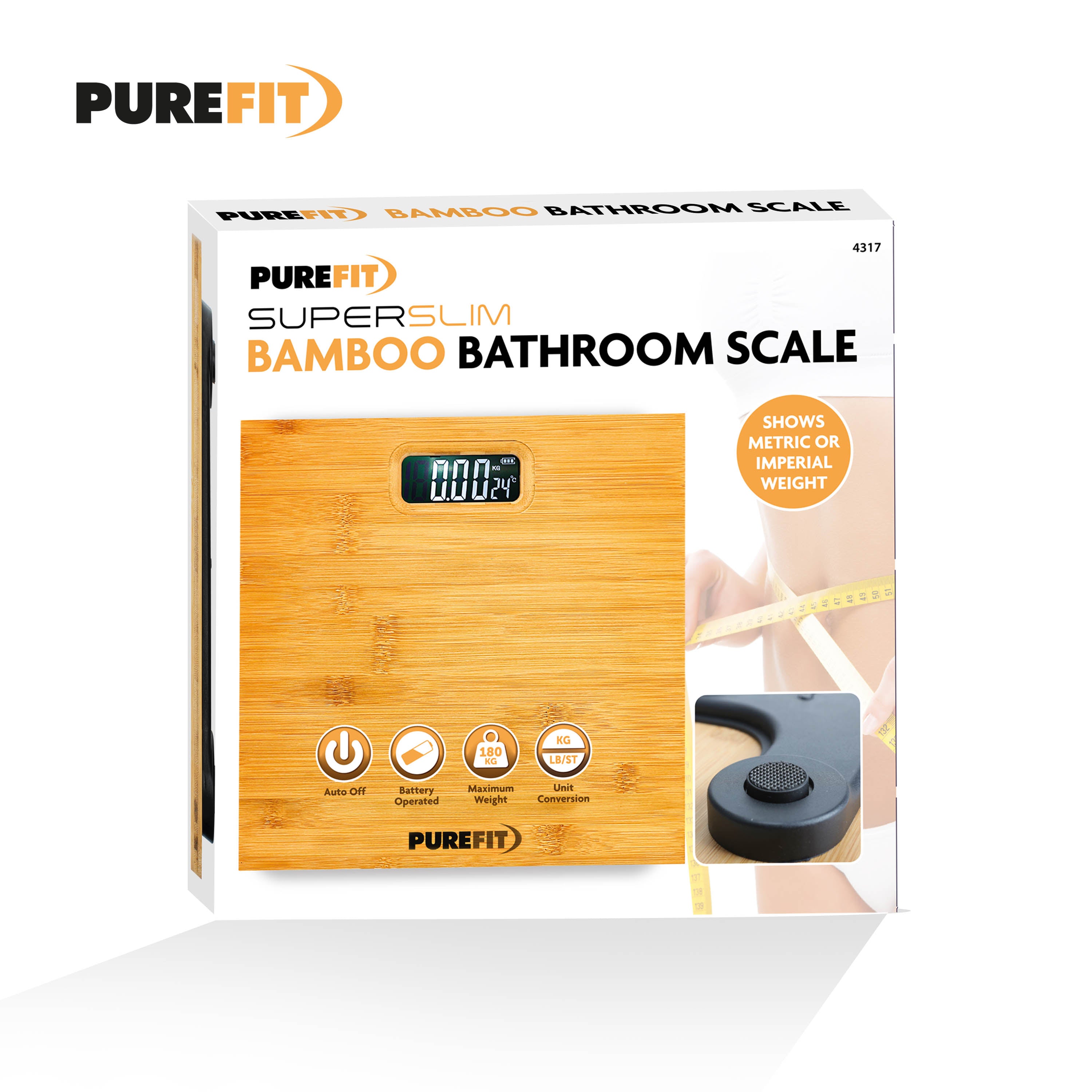 Super Slim Bamboo Bathroom Scale