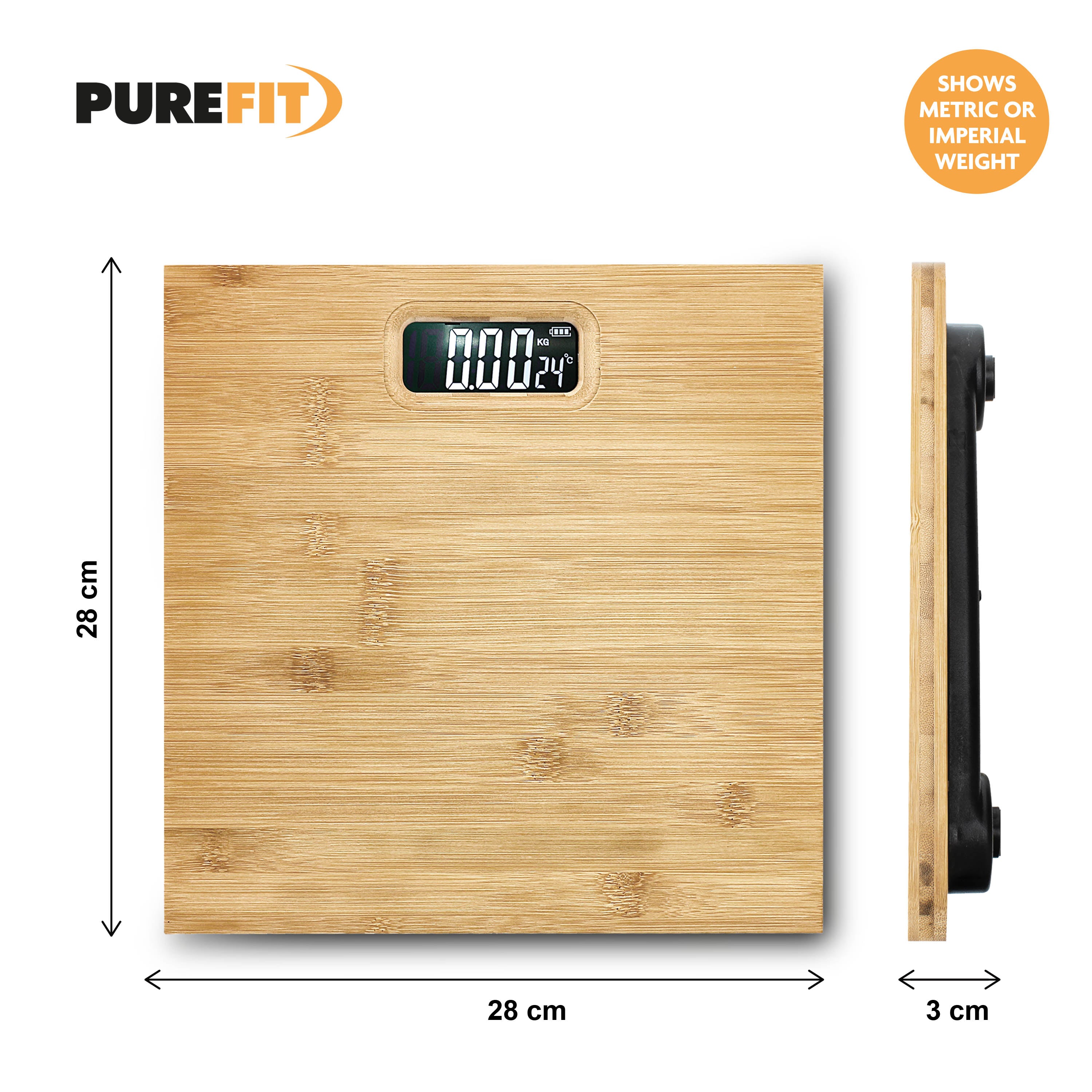 Super Slim Bamboo Bathroom Scale