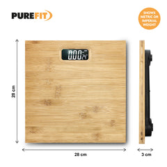 180Kg Super Slim Digital Bamboo Bathroom Scale