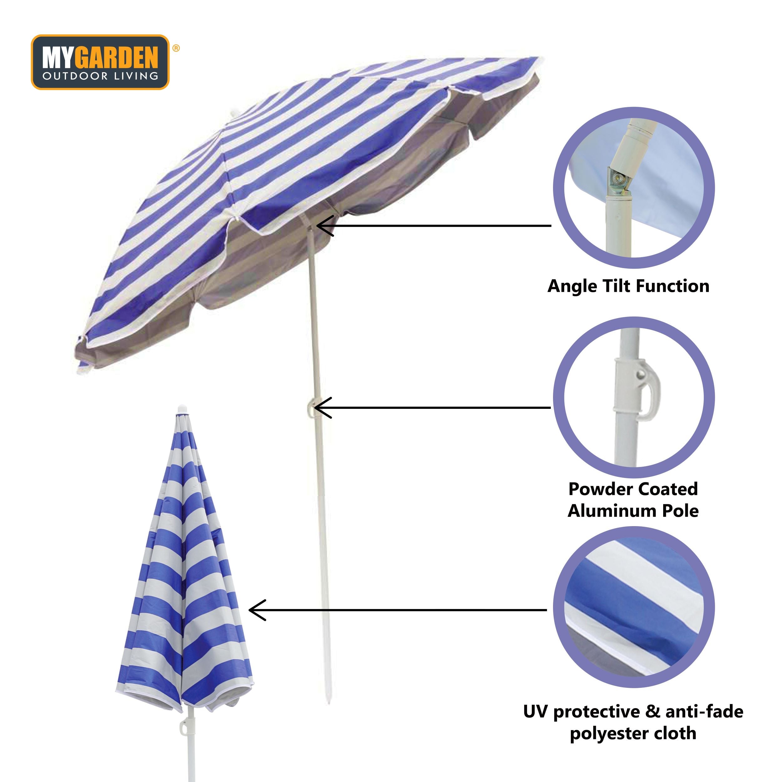 Sun Parasol with Tilt Function