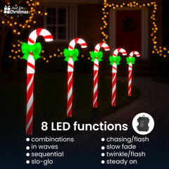 Christmas-5pc LED Candy Cane Lights (12)
