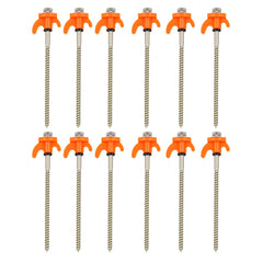 12PK Screw Tent Pegs + Hex Adaptor