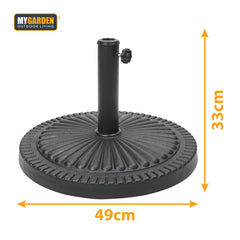 14KG Athens Parasol Base with Cast Iron Effect