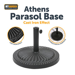 14KG Athens Parasol Base with Cast Iron Effect