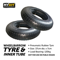 2 PK Wheelbarrow Wheels with Tube