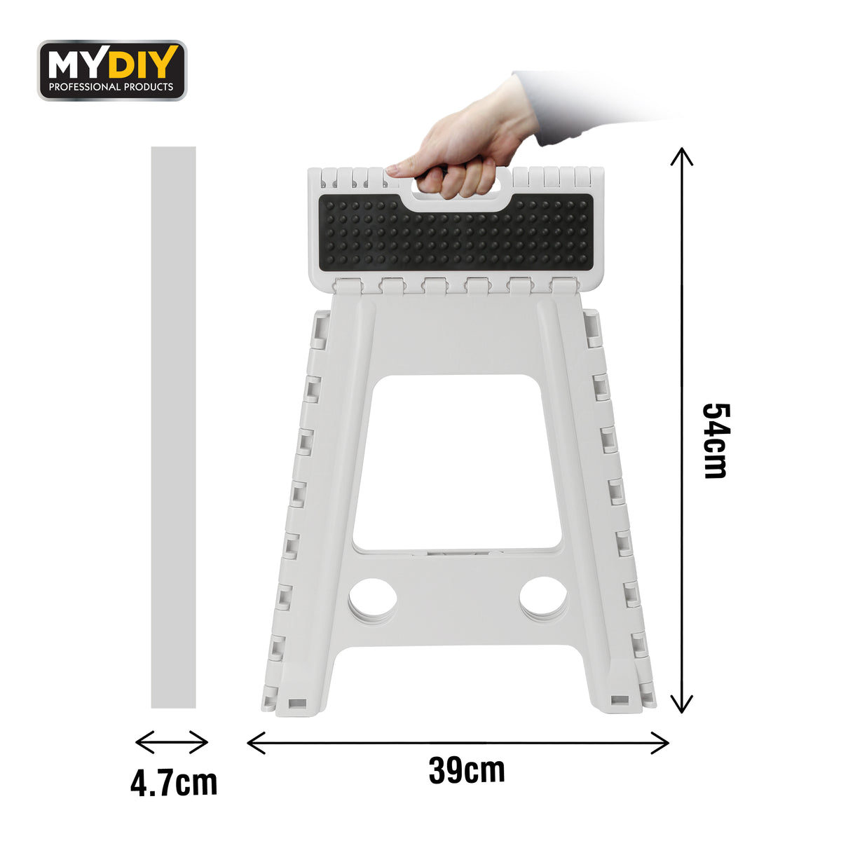Step Stool 29*22*39 White With Grip