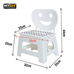 2-in-1 Folding Chair White