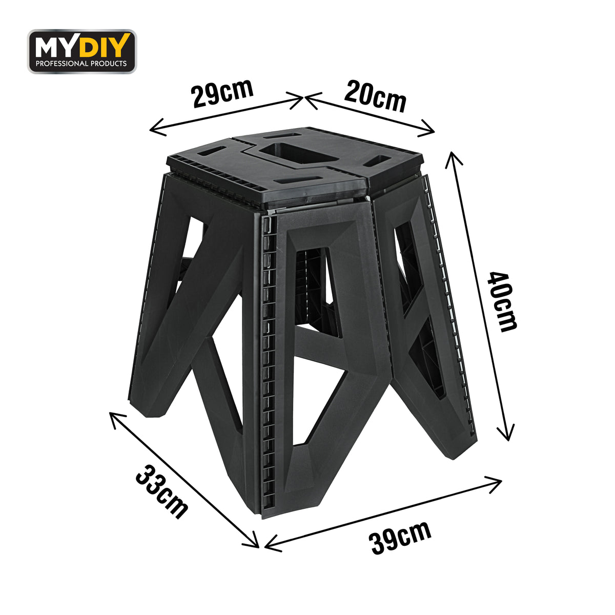 Folding Stool 29*22*39 Black