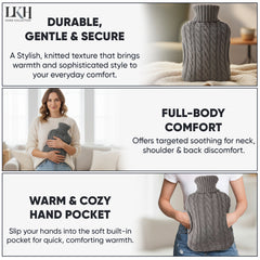 Hot Water Bottle-2L+Cover+Pocket