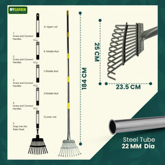 Garden Rake-Extendable Handle (10)