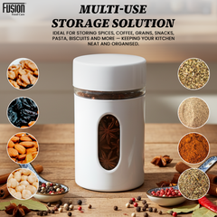 3PK Glass Storage Container White