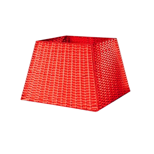 Collapsible Faux Rattan Christmas Tree Skirt