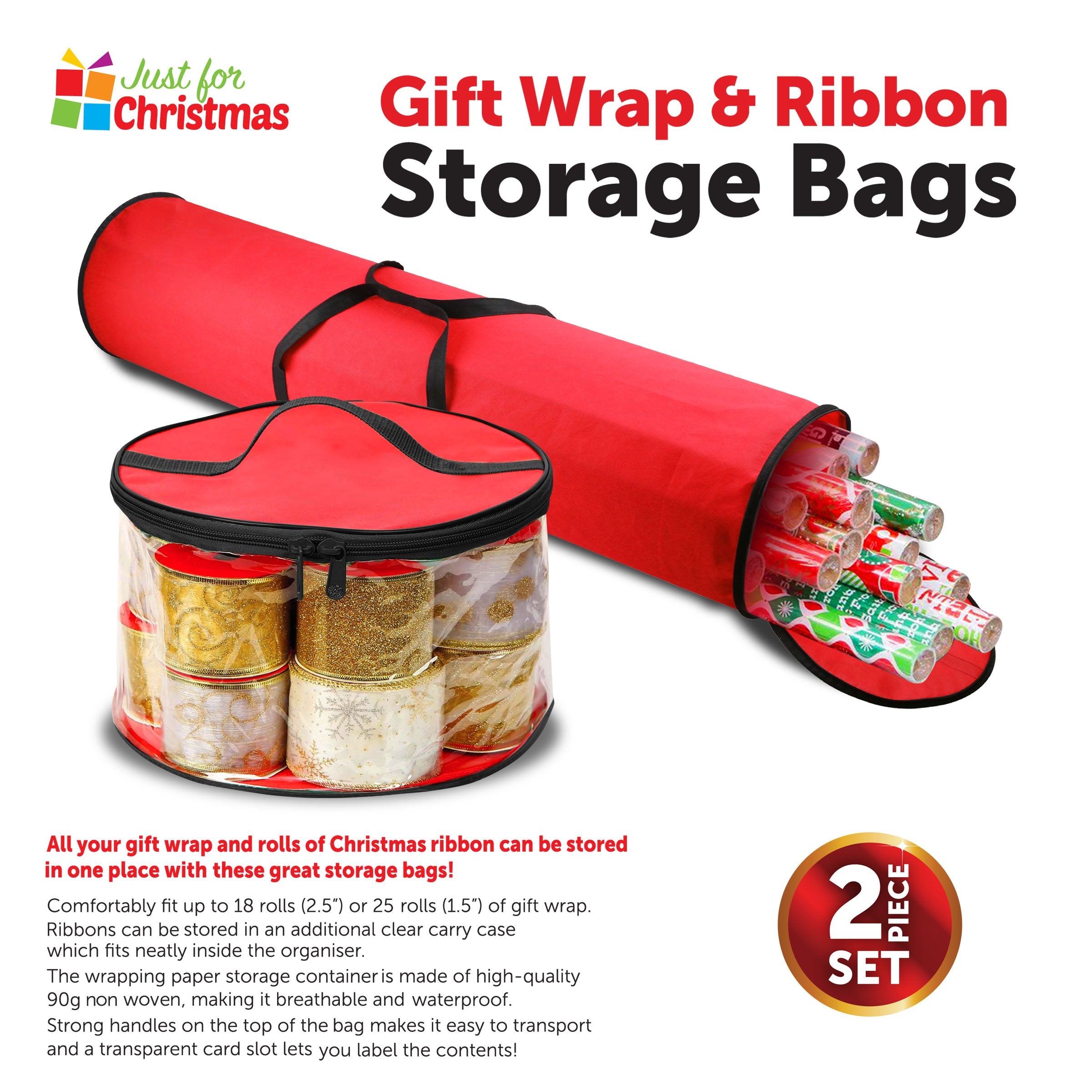 Gift Wrap & Ribbon Storage Bags