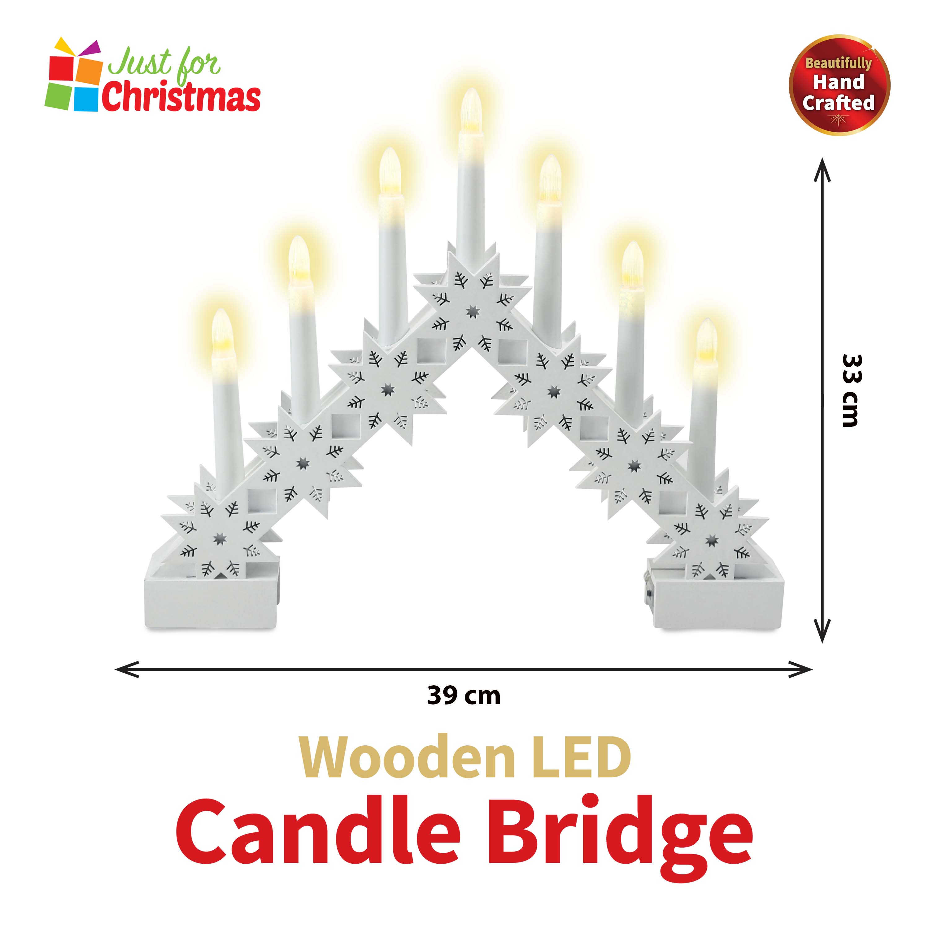 Wooden LED Candle Bridge