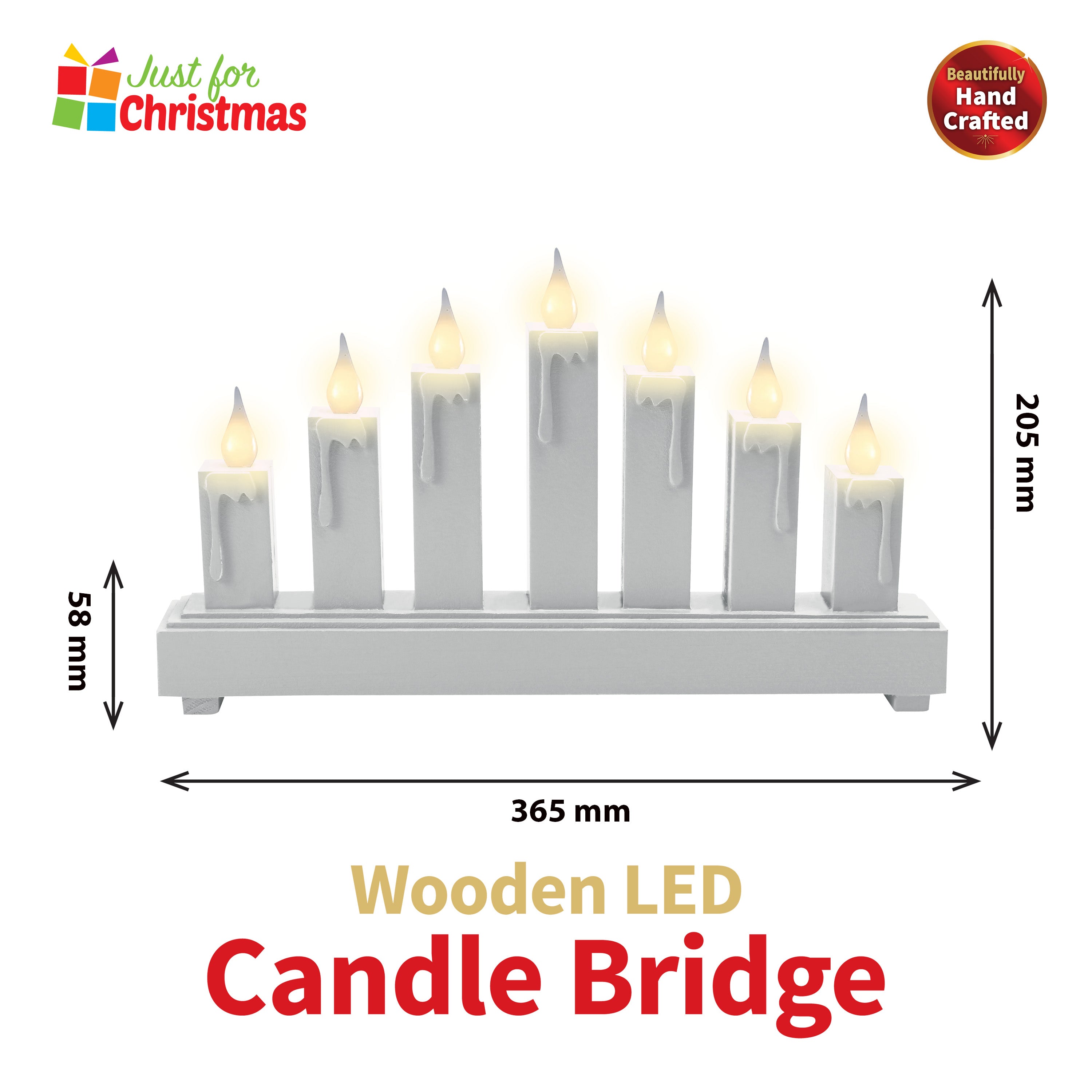 Wooden LED Candle Bridge