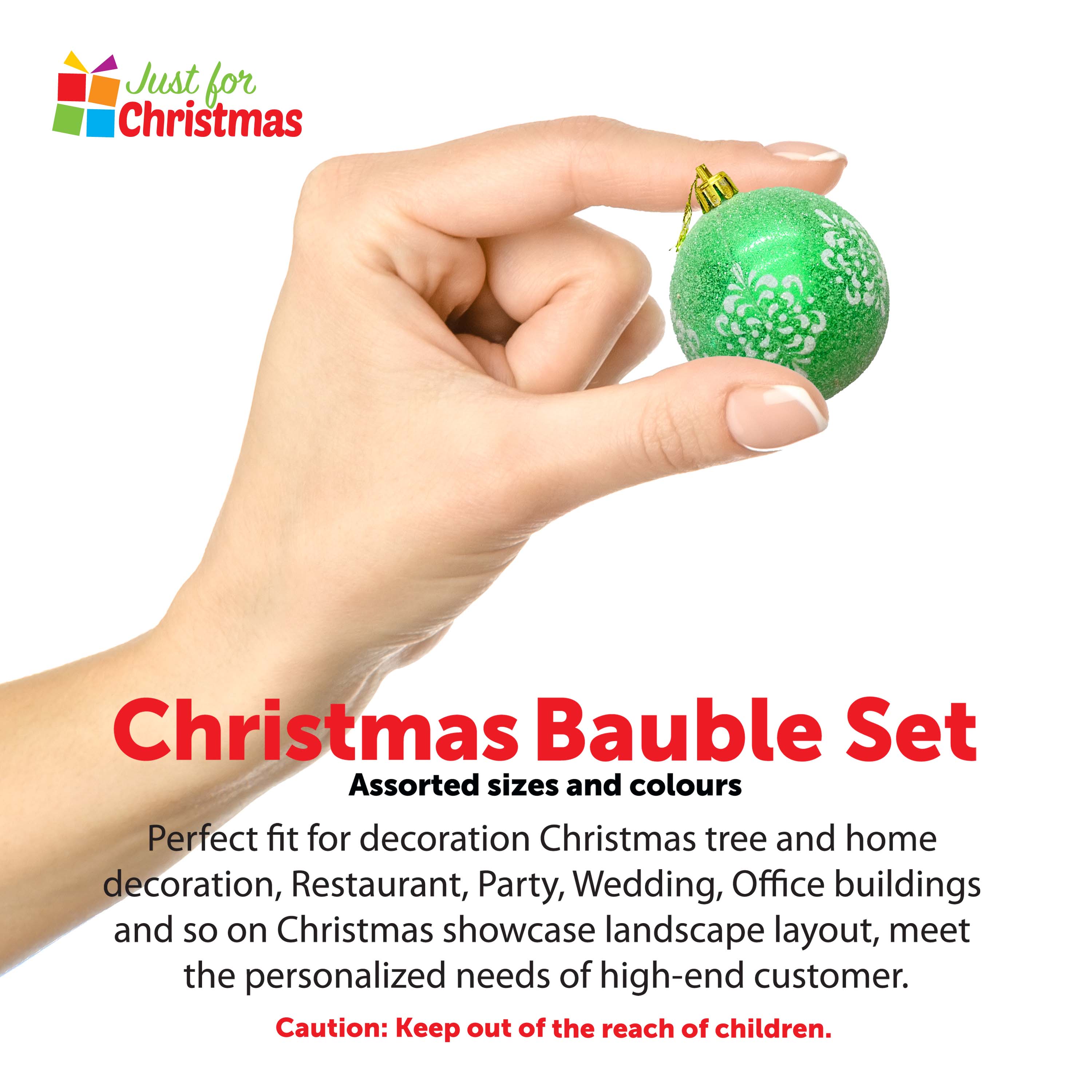 30 Piece Christmas Bauble Set