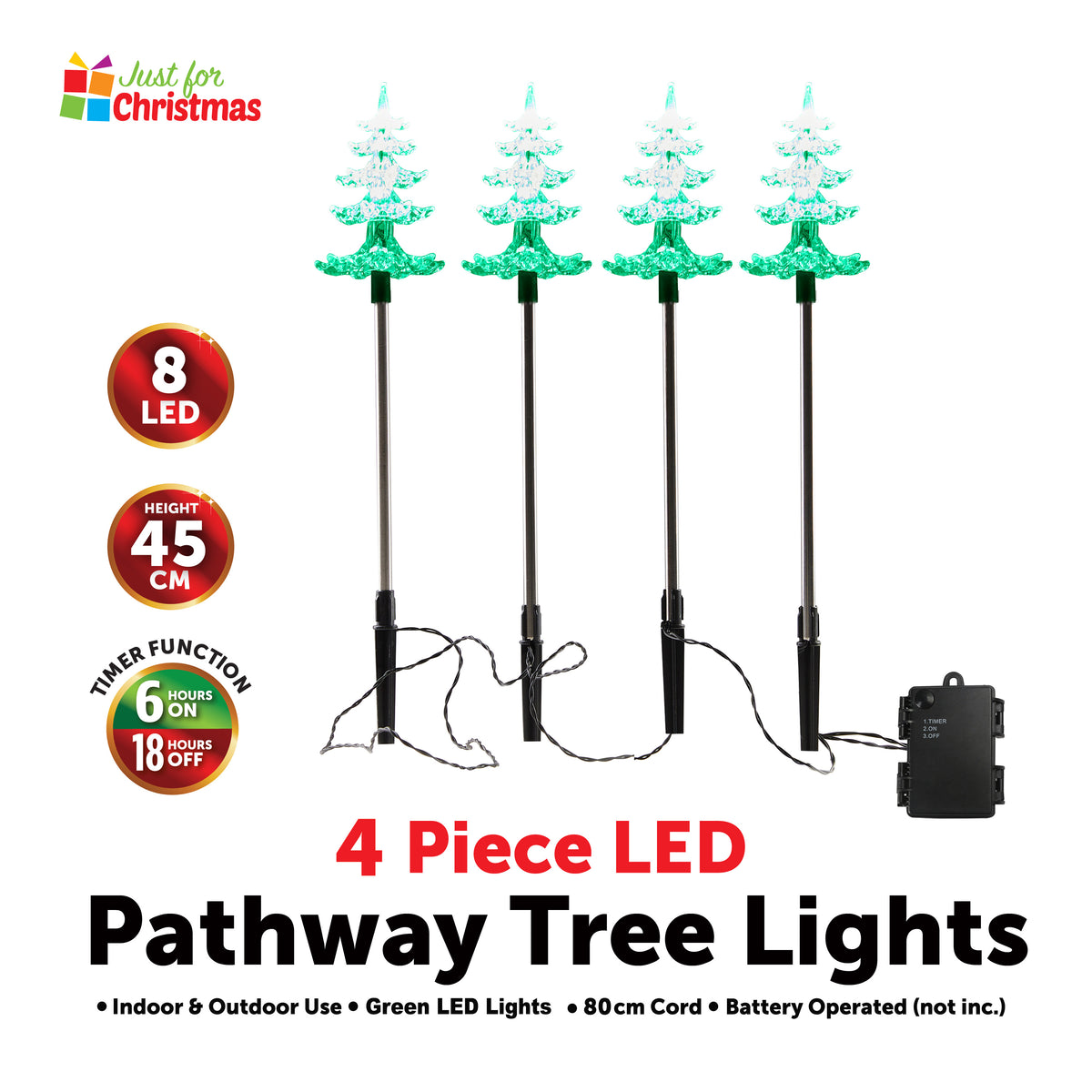 4 Piece LED Pathway Tree Lights