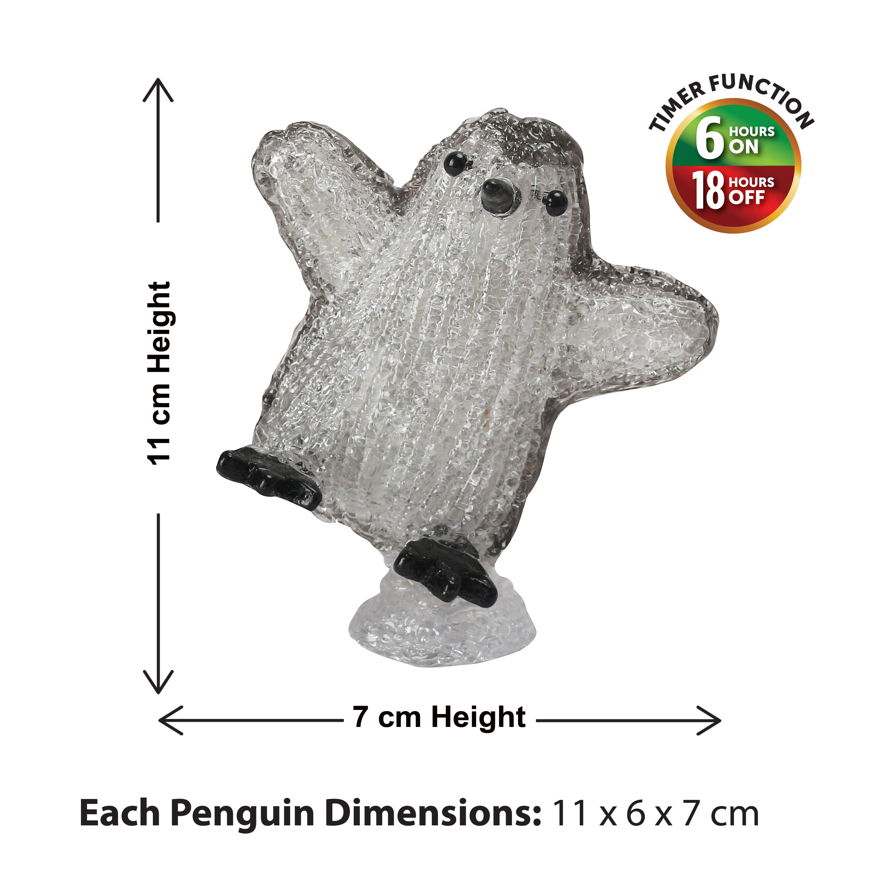5 Piece LED Penguin String Lights