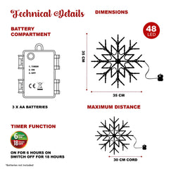 Hanging LED Snowflake Light