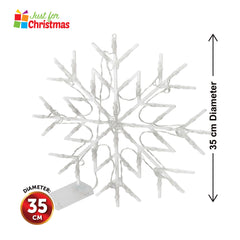 Hanging Blue LED Snowflake Light