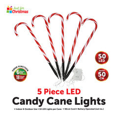 5 Piece LED Candy Cane Lights