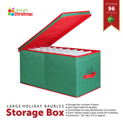 96-Grid Holiday Baubles Storage Box