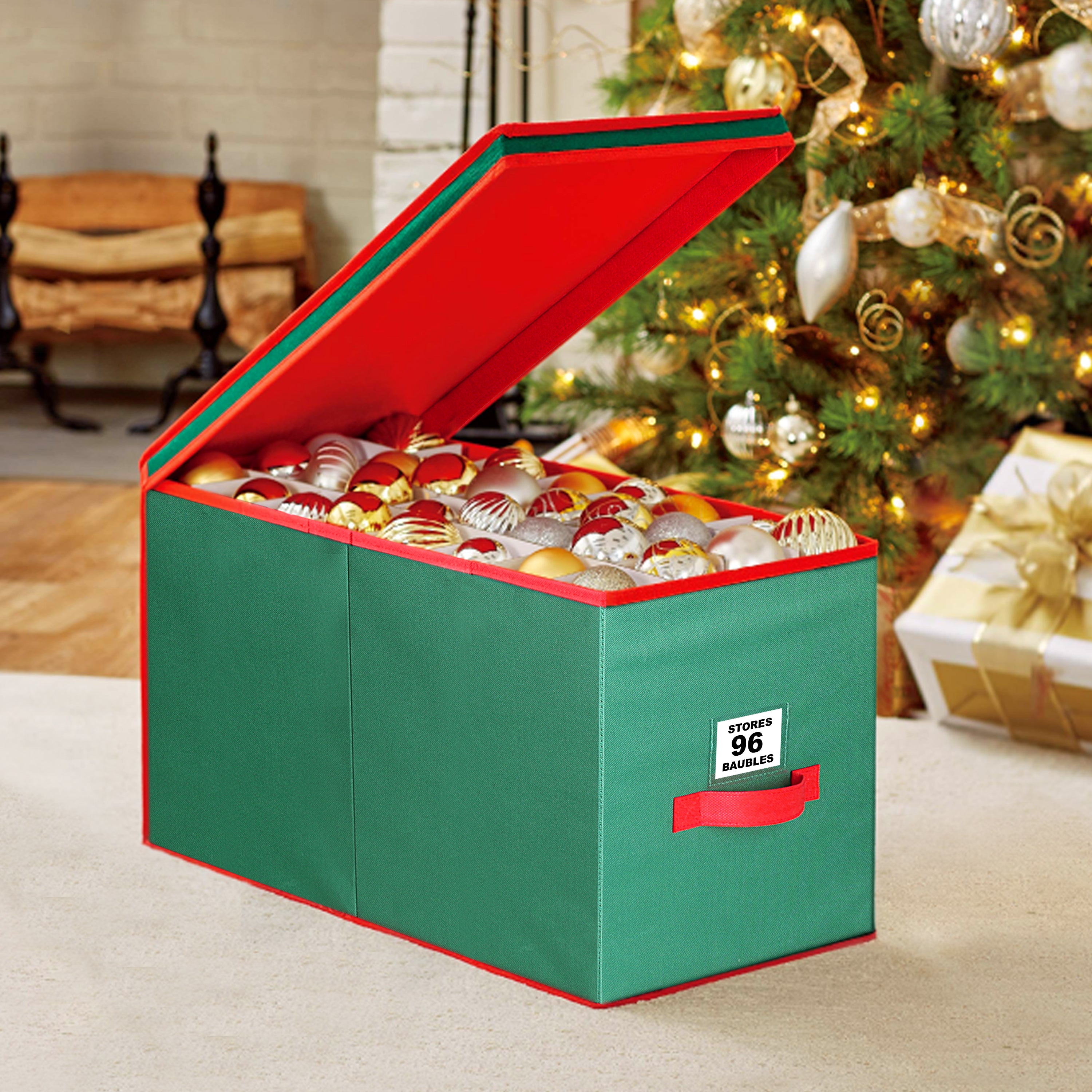 96-Grid Holiday Baubles Storage Box