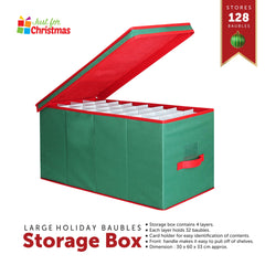 128-Grid Holiday Baubles Storage Box