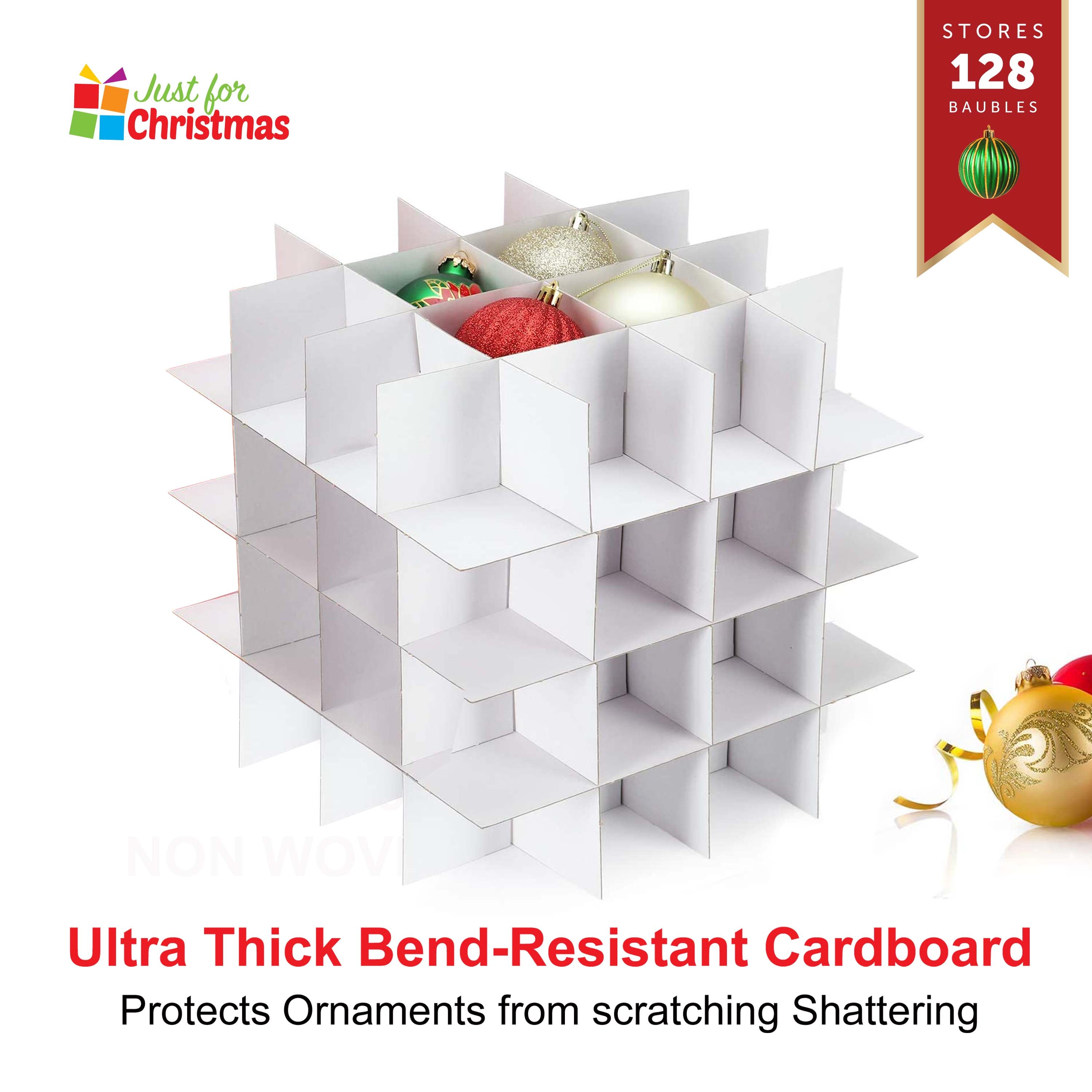 128-Grid Holiday Baubles Storage Box