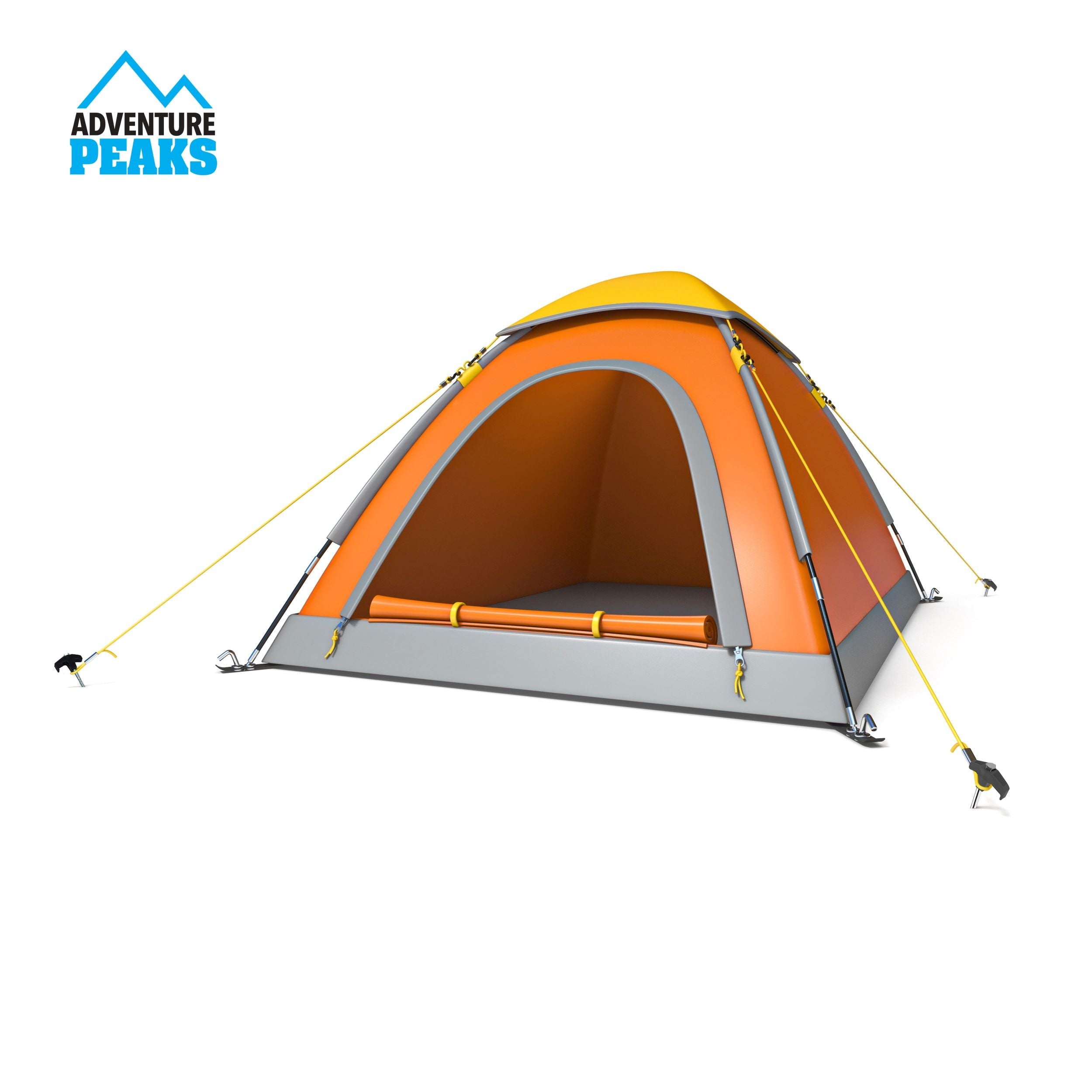 Durable 10PK Spiral Thread Steel Tent Pegs