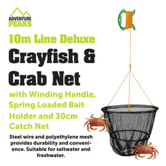 10m Line Deluxe Crayfish and Crab Net