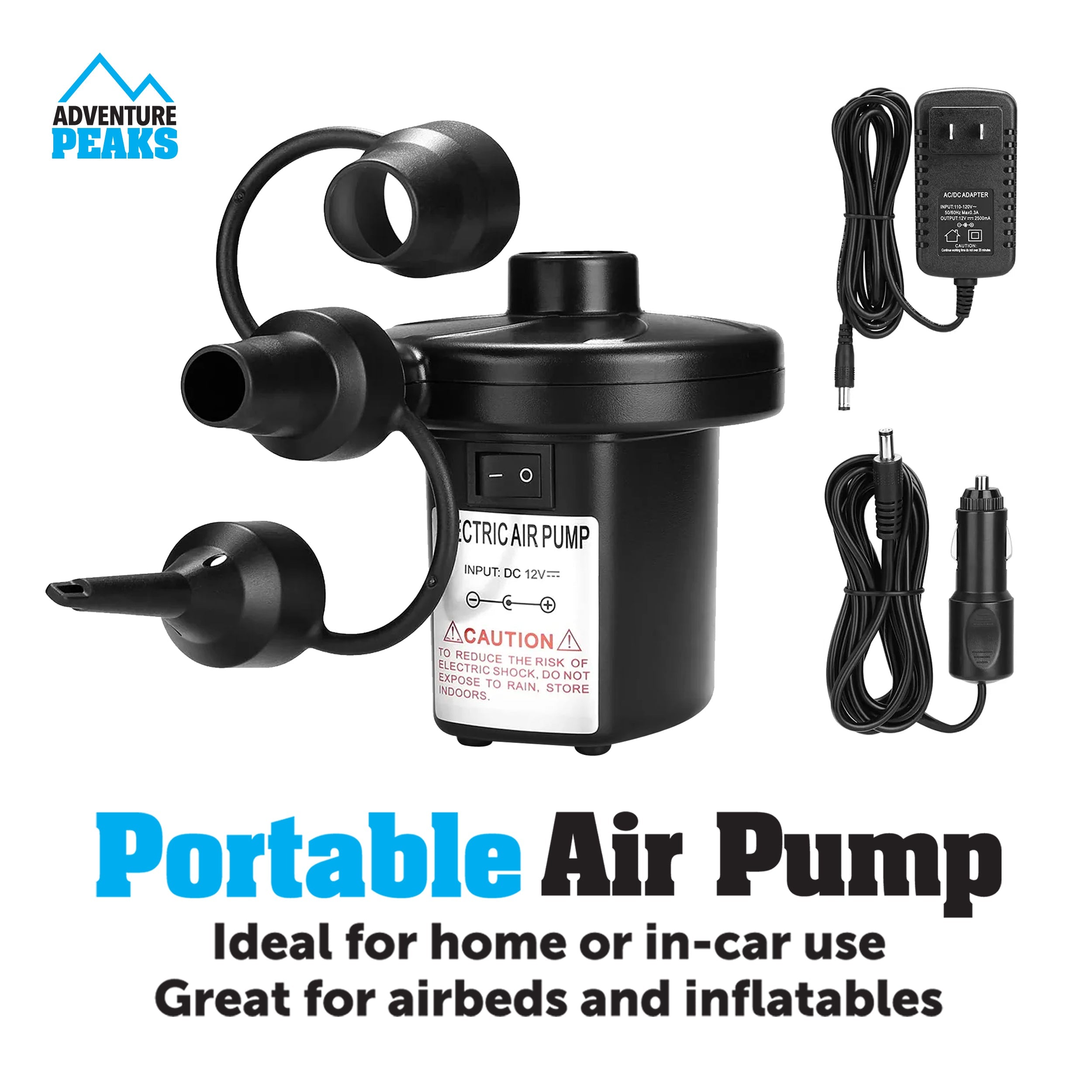 Compact Portable Air Pump for Tyres and Inflatables