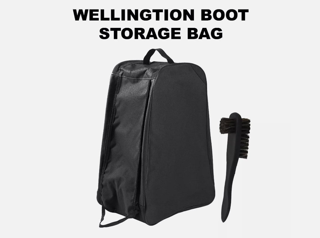 Wellington Boot Storage Bag with Shoe Brush