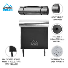 Camping Mat 180*50*0.6 Black/Silver