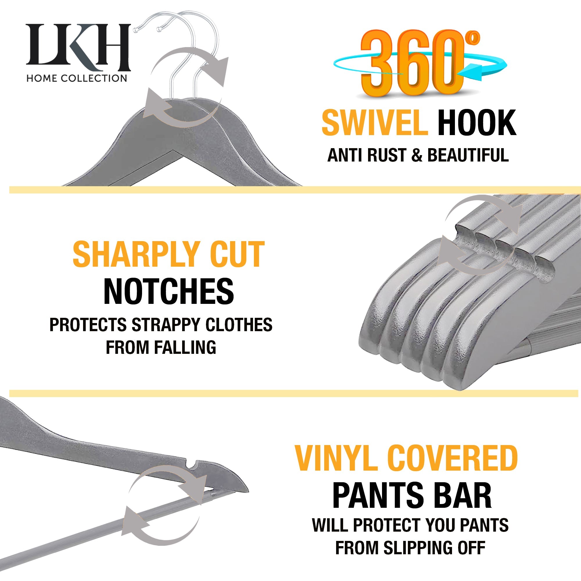 10-Pack Durable Clothes Hangers For Closet