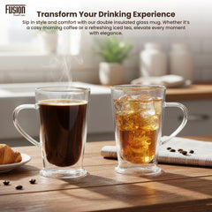 2PK 400ml Double Wall Mug