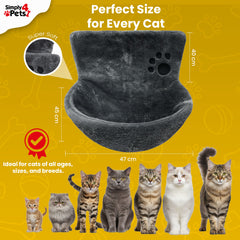 Cat Radiator Comfy Bed Grey